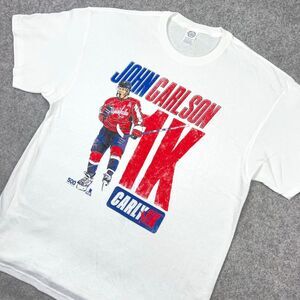 Washington Capitals Shirt Mens XL‎ White John Carlson 1000 Games Tee NHL SGA NEW